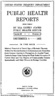 Public Health Reports  v 50 no 49  cover