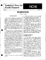Migration Statistical Notes for Health Planners