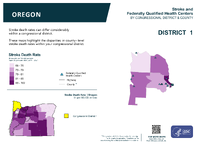 OR Congressional District 01 Stroke and Federally Qualified Health Centers Map 118th Congress