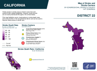 CA Congressional District 22 Stroke and Stroke Centers Map 119th Congress