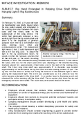 Rig Hand Entangled In Rotating Drive Shaft While Hanging Light in Rig Substructure