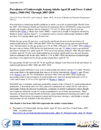 Prevalence of Underweight Among Adults Aged 20 and Over United States 19601962 Through 20072010