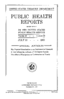 Public Health Reports  v 36 no 29  cover