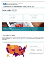 Casos de enfermedad del coronavirus COVID19 casos en los EE UU last updated on May 4 2020