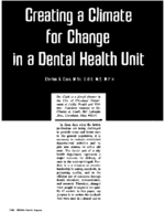 Creating A Climate For Change In A Dental Health Unit