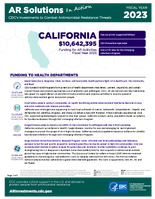 CDCs Investments to Combat Antibiotic Resistance Threats California Fiscal Year 2023