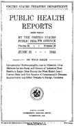 Public Health Reports  v 50 no 25  cover