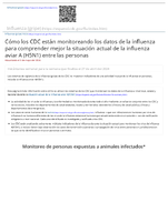 Cmo los CDC estn monitoreando los datos de la influenza para comprender mejor la situacin actual de la influenza aviar A H5N1 entre las personas