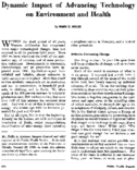 Dynamic impact of advancing technology on environment and health
