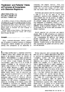 Physicians and patients views of problems of compliance with diabetes regimens