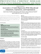 Association of Adult Depression With Educational Attainment Aspirations and Expectations
