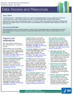 NCHS data access and resources April 2021
