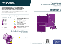 WI Congressional District 05 Stroke and Stroke Centers Map 119th Congress