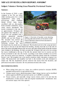 Volunteer Mowing Grass Pinned by Overturned Tractor