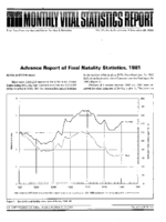 Advance report of final natality statistics 1981