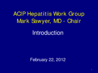 ACIP Hepatitis Work Group
