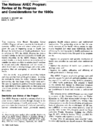 The National Ahec Program Review Of Its Progress And Considerations For The 1980S