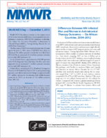 MMWR Morbidity and Mortality Weekly Report Vol 62 No 47 November 29 2013