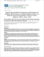 Missed Opportunities for Diagnosis and Treatment of Diabetes Hypertension and Hypercholesterolemia in a Mexican American Population Cameron County Hispanic Cohort 20032008