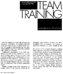 Team training On experiment with promise