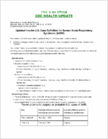 Updated Interim US Case Definition for Severe Acute Respiratory Syndrome SARS Saturday May 24 2003 0925 EDT 925 AM EDT