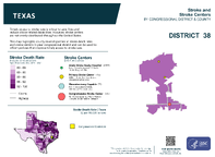TX Congressional District 38 Stroke and Stroke Centers Map 118th Congress