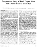 Comparative study of fowl plague virus and a virus isolated from man
