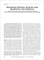 Simulated Anthrax Attacks and Syndromic Surveillance