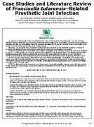 Case Studies and Literature Review of Francisella tularensisRelated Prosthetic Joint Infection