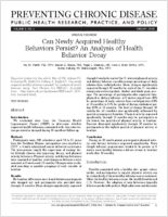 Can Newly Acquired Healthy Behaviors Persist An Analysis of Health Behavior Decay
