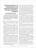 Characteristics of Staphylococcus aureus Infections Chicago Pediatric Hospital