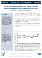 Suicide and Homicide Death Rates Among Youth and Young Adults Aged 1024 United States 20012021