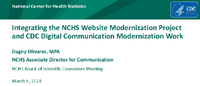 Integrating the NCHS Website Modernization Project and CDC Digital Communication Modernization Work