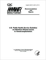 Morbidity and Mortality Weekly Report Recommendations and Reports August 24 2001  Vol 50  No RR15
