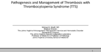 Pathogenesis and management of thrombosis with thrombocytopenia syndrome TTS