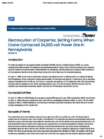 Electrocution of Carpenter Setting Forms When Crane Contacted 34000 volt Power Line in Pennsylvania FACE 8515