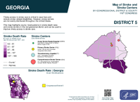 GA Congressional District 05 Stroke and Stroke Centers Map 119th Congress