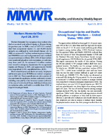 MMWR Morbidity and Mortality Weekly Report Vol 59 No 15 April 23 2010