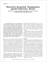 Recently Acquired Toxoplasma gondii Infection Brazil
