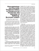 Fluoroquinolone and Macrolide Treatment Failure in Pneumococcal Pneumonia and Selection of MultidrugResistant Isolates