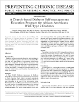 A Churchbased Diabetes Selfmanagement Education Program for African Americans With Type 2 Diabetes