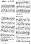 Athletics for health