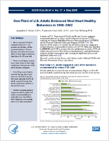 OneThird of US Adults Embraced Most Heart Healthy Behaviors in 19992002