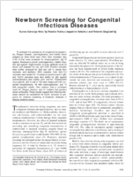 Newborn Screening for Congenital Infectious Diseases