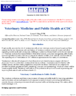 Veterinary Medicine and Public Health at CDC