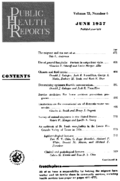 Public Health Rep v 72 no 6  table of contents