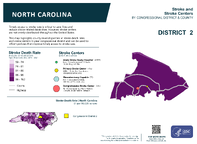 NC Congressional District 02 Stroke and Stroke Centers Map 118th Congress