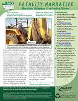 Fatality Narrative Backhoe Operator Crushed by Boom