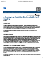A Journeyman Electrician Electrocuted in North Carolina FACE 8602