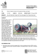 Man 29 Died when Tractor with Frontend Loader Full of Rocks Overturned